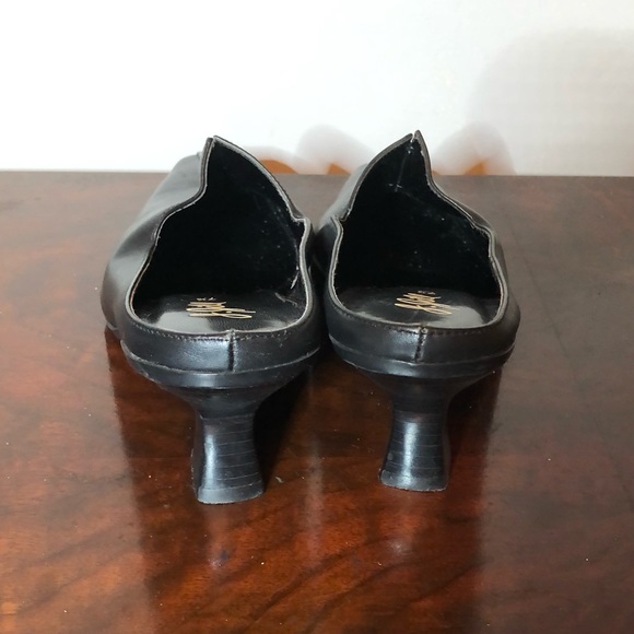 J.JILL MULES pumps soft BLACK LEATHER 7 1/2 women’s size 7.5 EUC - Picture 3 of 5